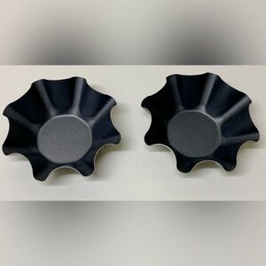 (Set of 2) Carbon Steel Non Stick Surface Scalloped Tortilla Shell Baking Forms